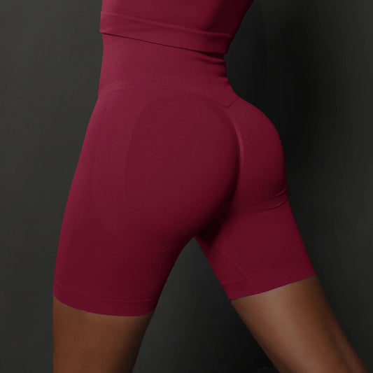 Seamless Shorts Wine Red